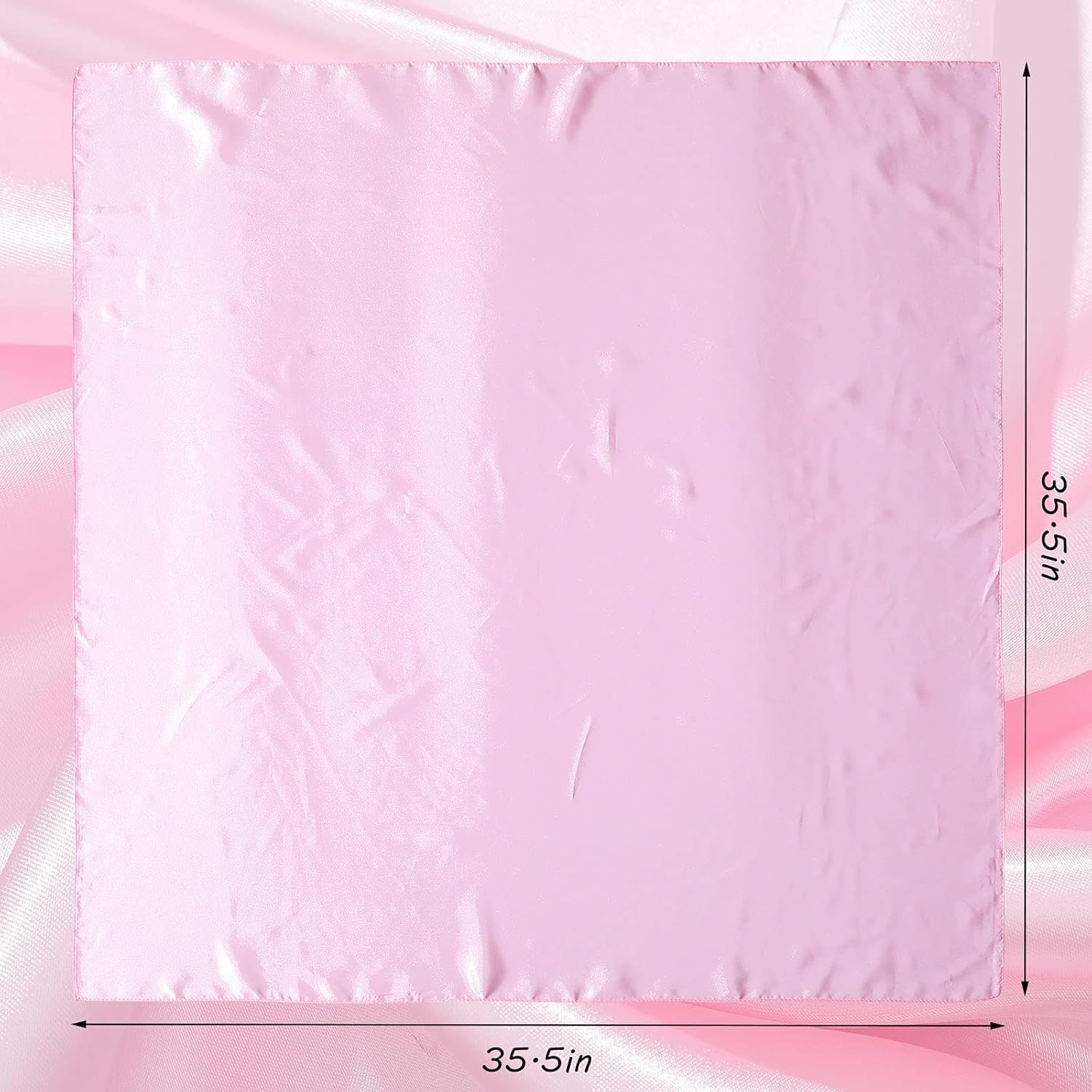 35 Inch Silky Head Scarf 2 Pcs Large Square Neck Scarf Sleeping Hair Wrapping Satin Bandana for Women โ image 3