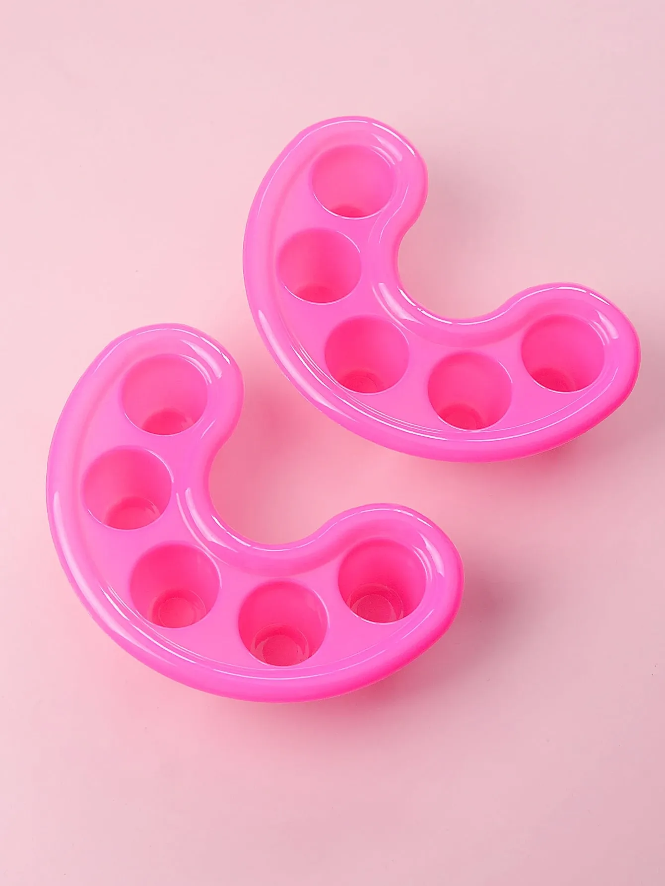 2pcs Nail Soak Bowl Manicure Tray Acrylic Nail Art Tools Salon Supplies For Soaking Fingertips Press On Nails Pedicure Spa Kit Pink — image 2