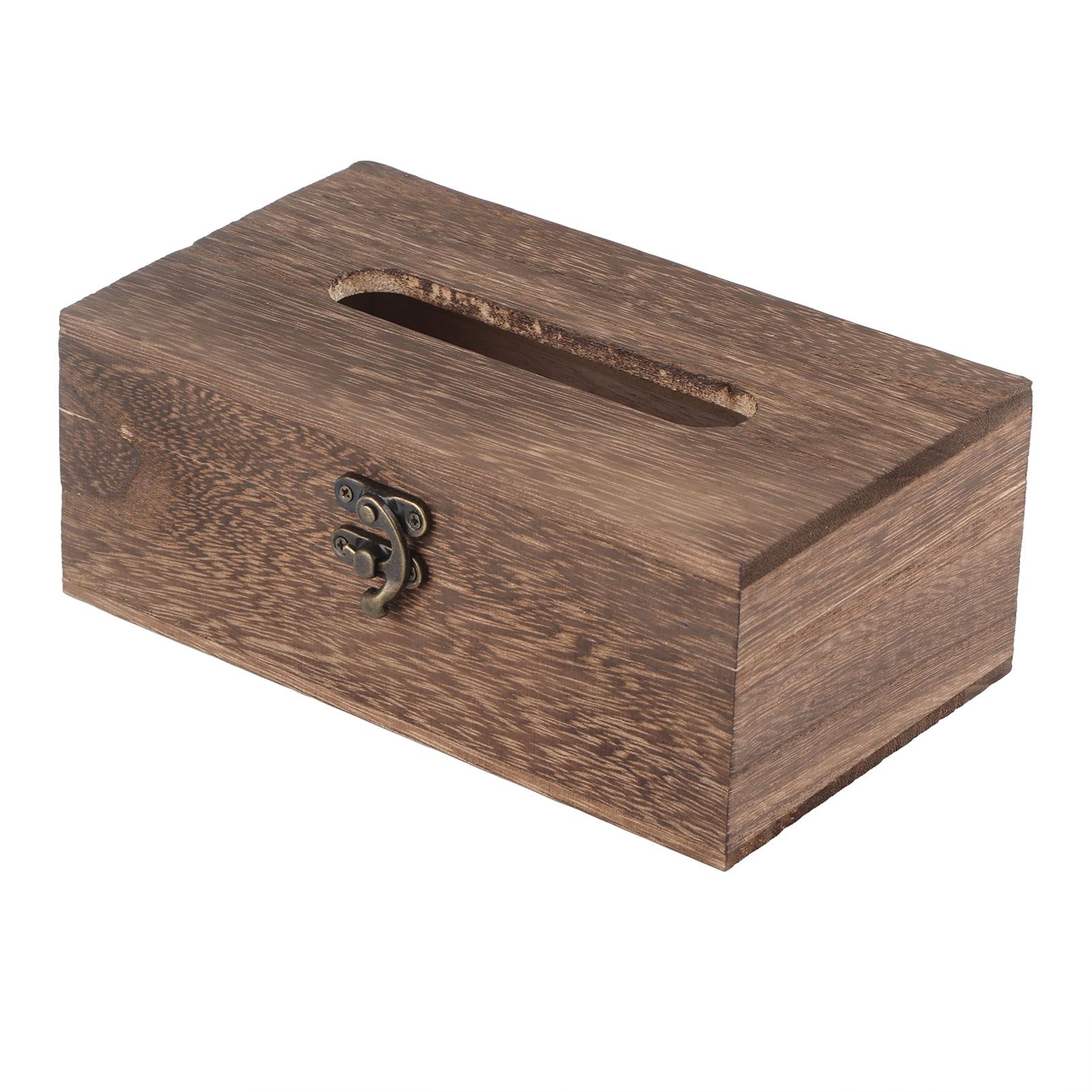 1Pc Wooden Retro Tissue Box Paper Napkin Holder Case Home Car Decor #1 22*12*10cm โ image 5