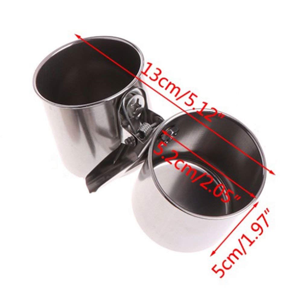Bird Parrot Feeding Double Cups Stainless Steel Food Water Bowls with Bird Seed Feeder Cups Hanging Bowl Cage Stand Accessories — image 2