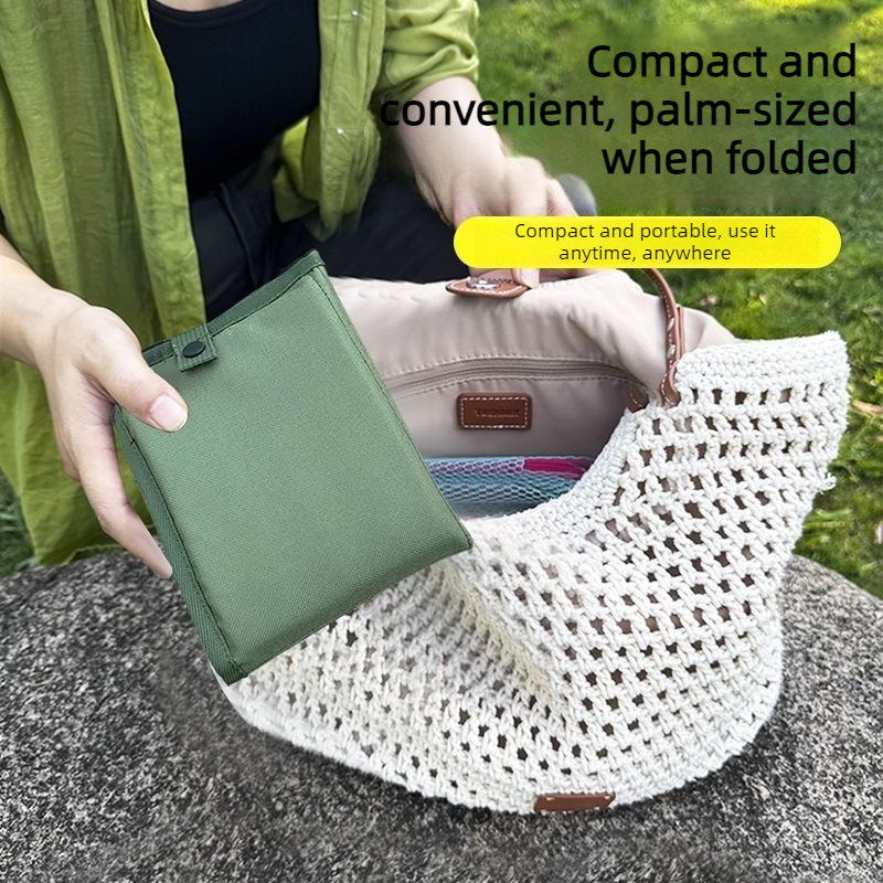 Portable Folding Outdoor Seat Cushion, Portable Insulated Seat Cushion for Camping, Picnics, and Hiking - Green — image 6