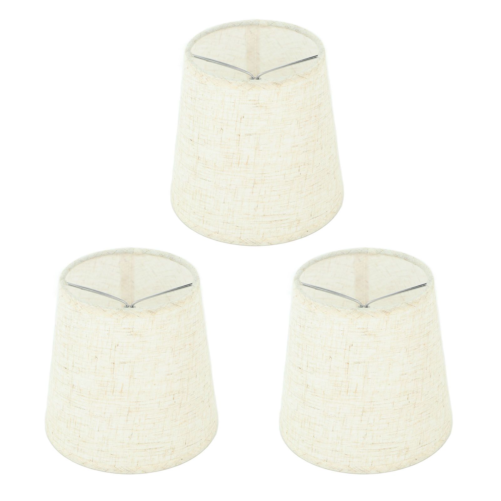 3Pcs Lampshades Hand Crafted Natural Linen Stylish Dustproof Barrel Chandelier Shades For Table Lamps and Floor Light โ image 4