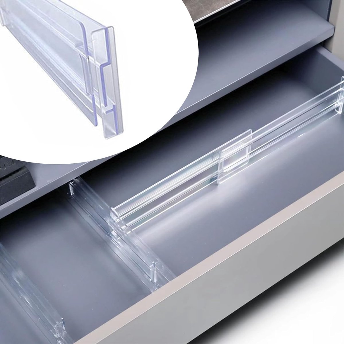 Drawer Divider - 8 Pieces - Drawer Organizer - Cutlery Organizer - Storage System - Drawer Trays - For Kitchen/Bedroom/Office/Clothing - Easy to Install — image 4