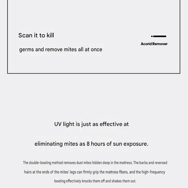 Visualized dust box Black Wireless UV Mite Remover Vacuum - 10000Pa Strong Suction, High Frequency Tapping, Washable HEPA Filter, Carpet Mite — image 3