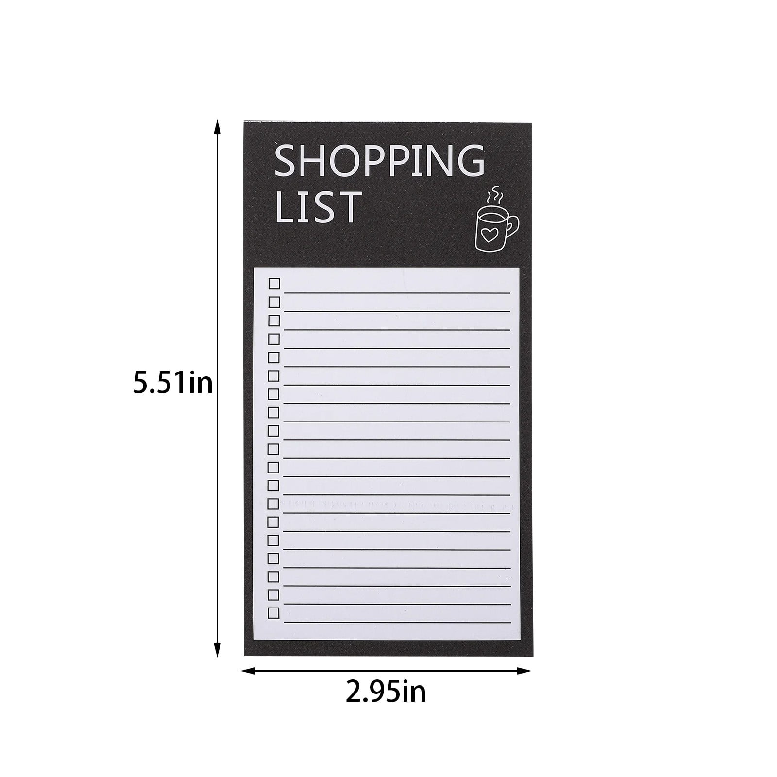 50 Sheets Magnetic Notepad, Fridge Shopping List and Reminder Pad with Full Magnet Back, Easy Tear Pages, Black, 2.95 × 5.51 inches — image 2