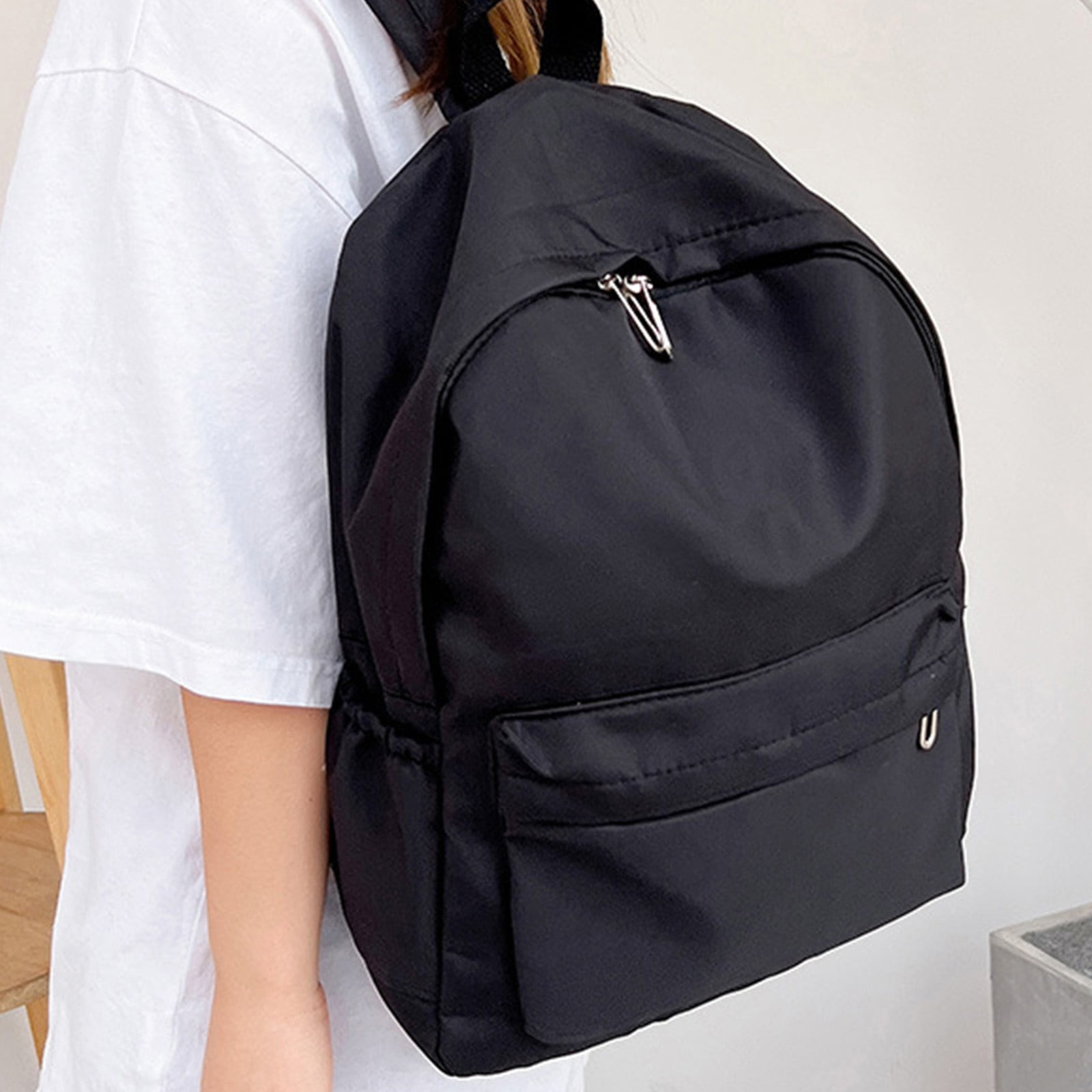 1 Piece Travel Backpack with Detachable Bear Charm, Laptop Book Bag for School, Work and Daily Travel, Black 2, 21.8 × 27.9 cm — image 5