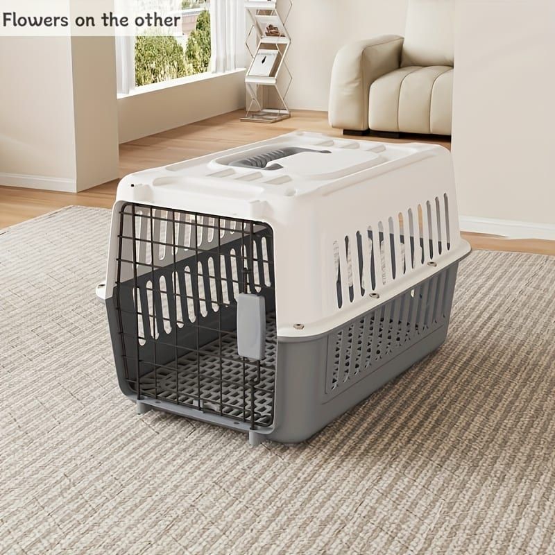 Portable Pet Carrier for Cats and Small Dogs, Airline-Approved Travel Kennel with Comfort Handle, Durable Recyclable PP Material, Compact Design for Indoor โ image 2