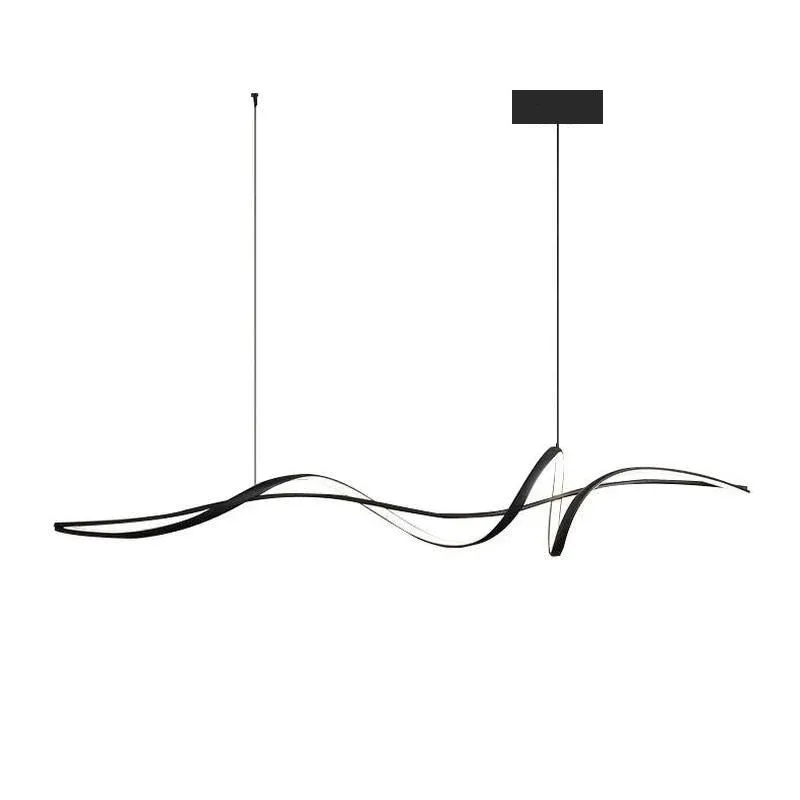 BAMDECOR A36 Modern LED Linear Chandeliers Pendant Lights with Dimmable LED and Adjustable Hanging Length 140cm -Black â image 5