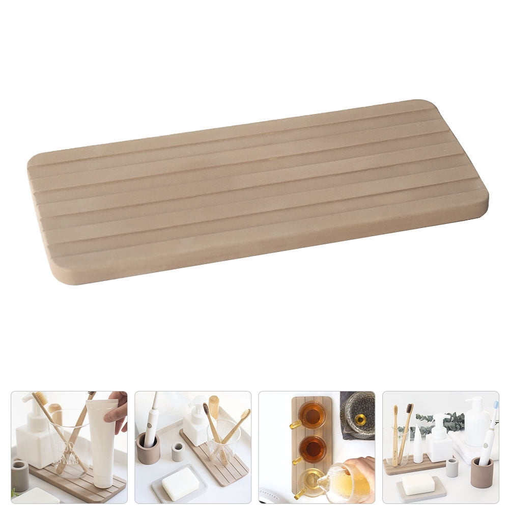 1Pcs Absorbent Diatomite Tray For Bathroom Storage In A Simple Design