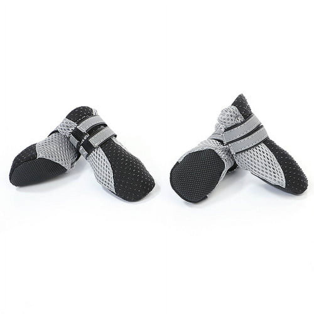 Small Dog Shoes, Slip Resistant 4pcs Dog Puppy Boots Booties Pet Sneakers with Reflective Fastener Tape for Small Medium Dogs, Protect Paws Easy to Wear Daily โ image 3