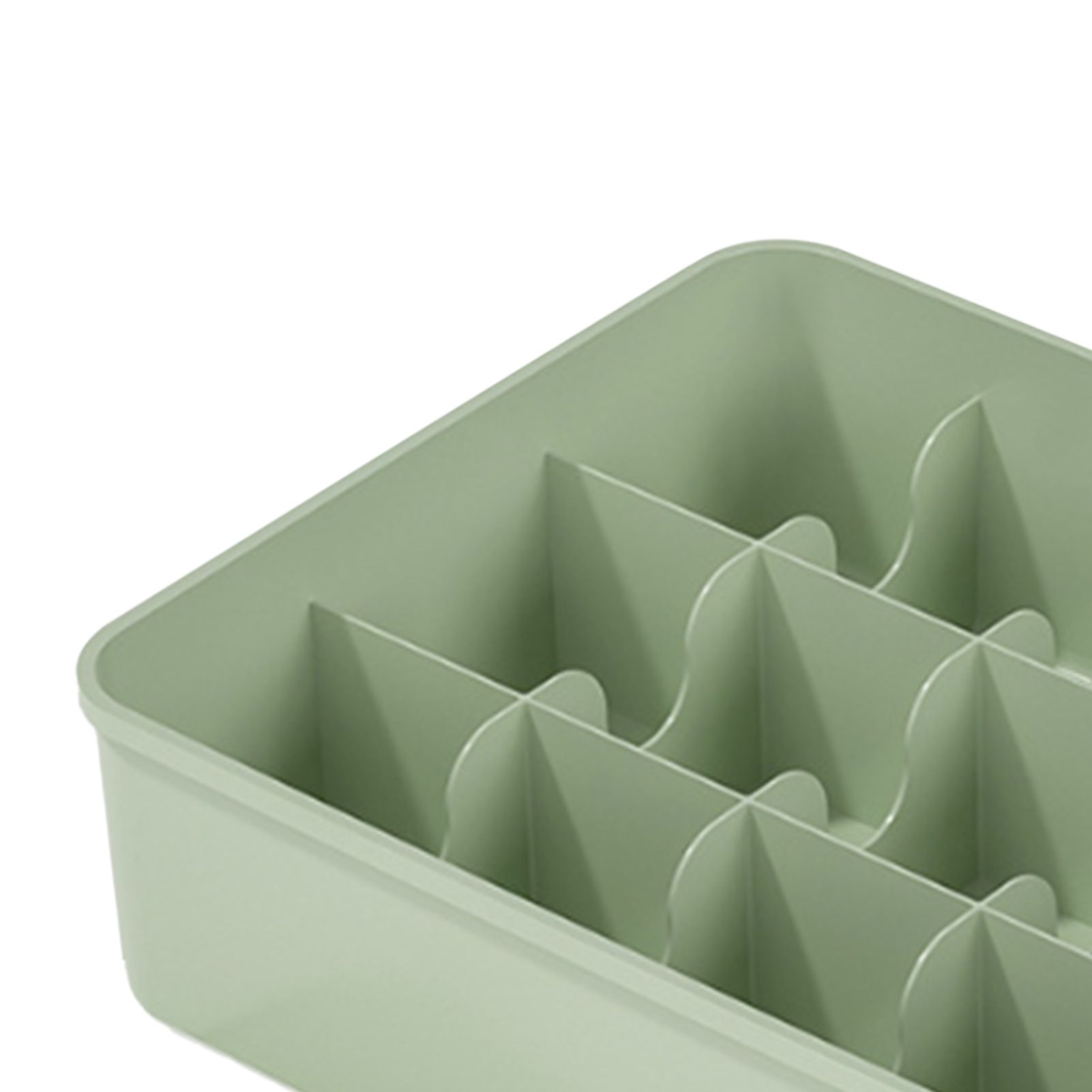 Sock Underwear Organizer Divider Plastic 15 Cell Closet Drawer Storage Box for Panty Ornament Ties Green โ image 3
