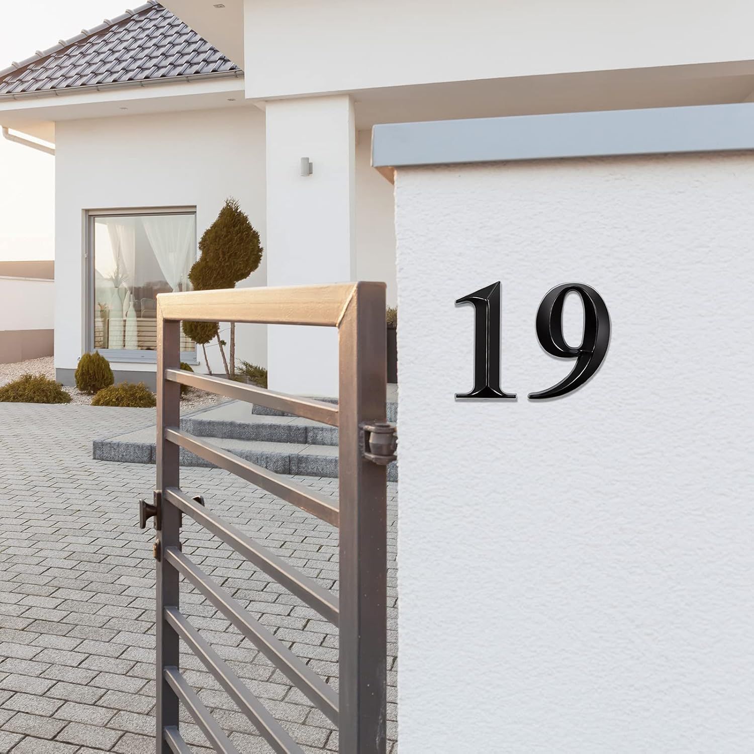 10 Pcs House Numbers 3D Door Mailbox Numbers 0-9 Sel Adhesive House Door Street Address Stickers or, Apartment, Oice, Hotel Room, Mailbox Signs(4 × 2.5 — image 4