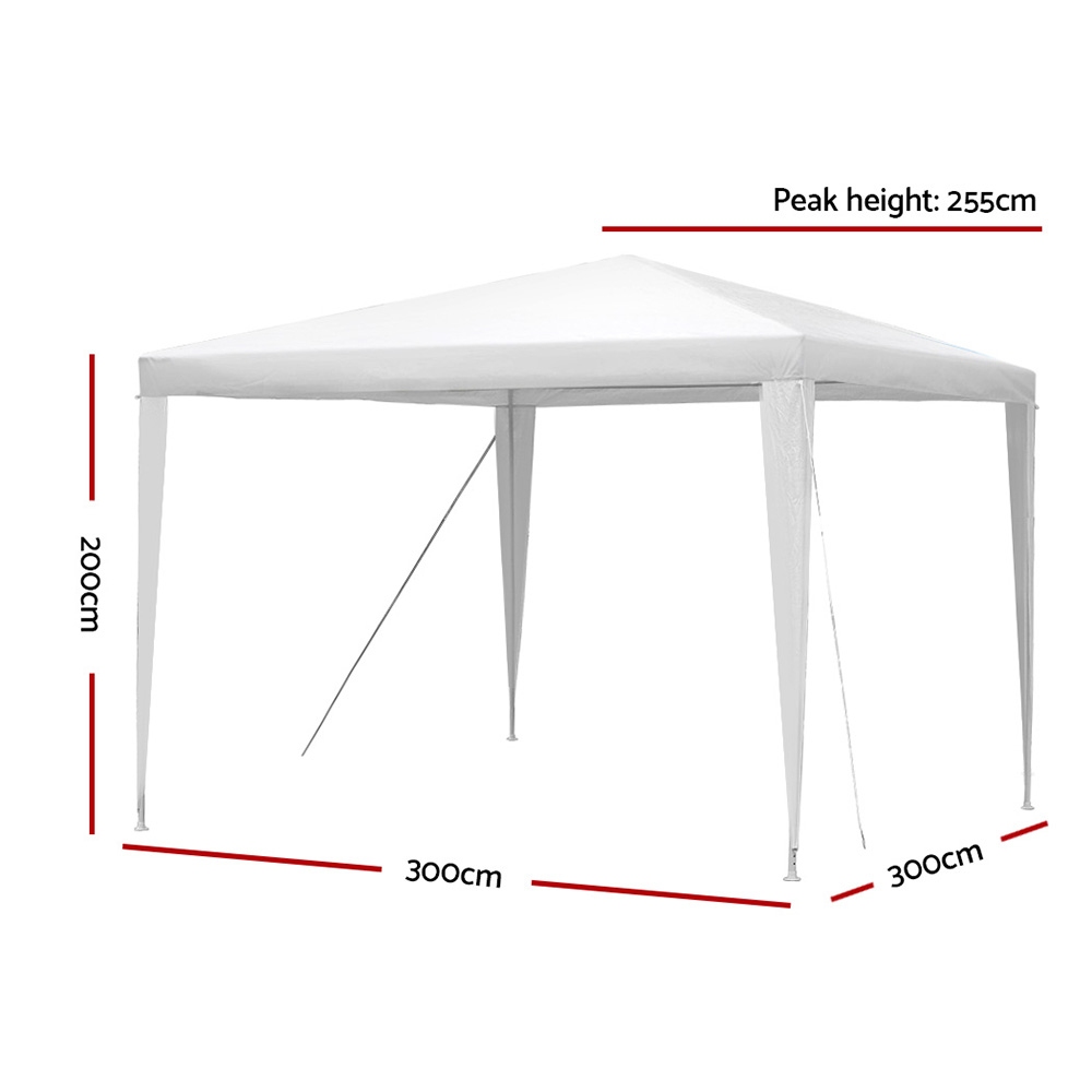 Instahut Gazebo 3x3m Wedding Party Marquee Tent Outdoor Event Camping Canopy Shade White — image 2