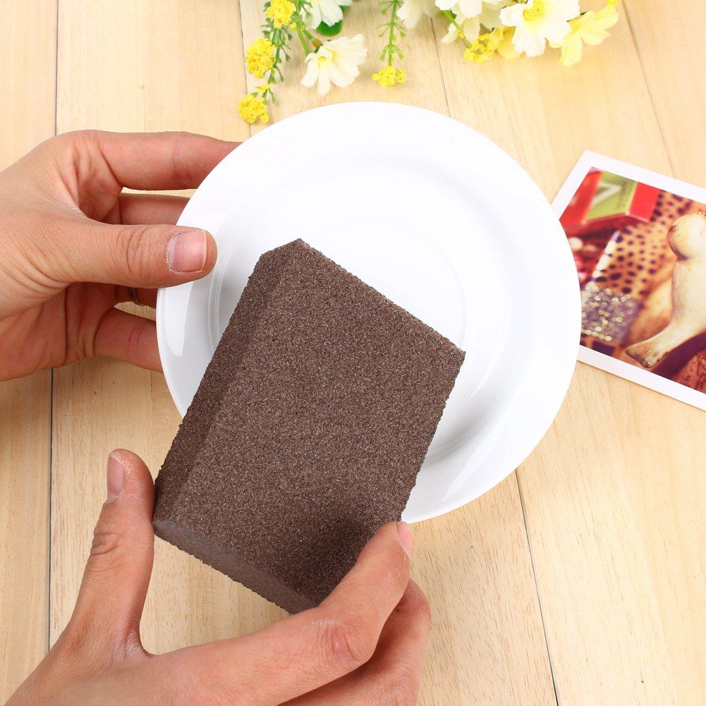 Portable Carborundum Magic Sponge Brush Eraser Kitchen Bathroom Washing Cleaning Sponge — image 3