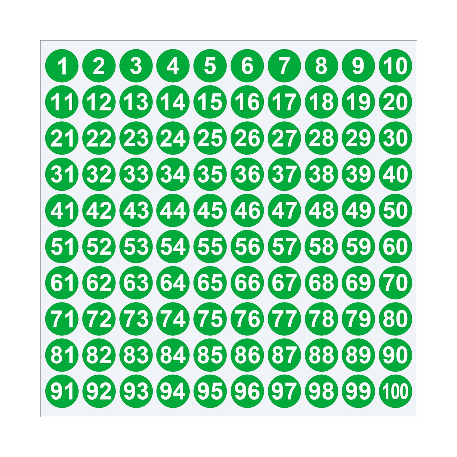 1 Inch Round Number Stickers,1-100 Multi-Color Self-Adhesive Labels for Mailbox,Scrapbook,and DIY Crafts,Easy to Peel and Stick on Various Surfaces,Durable
