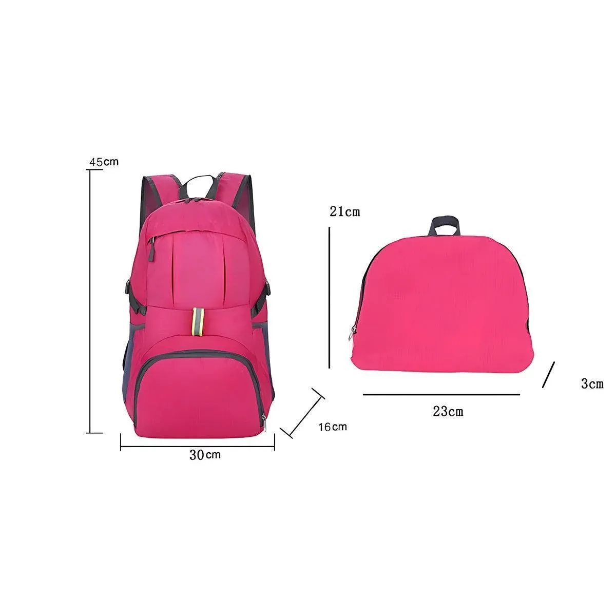 35L Light Foldable Outdoor Sports Backpack Camping Hiking Travel Bag - Rose Red — image 4