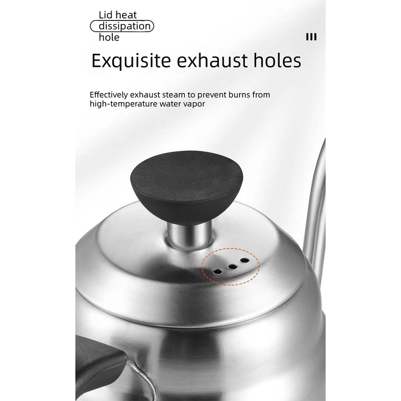 Gooseneck Kettle with Thermometer - 1.2L Pour Over Coffee & Tea Kettle,Stainless Steel Gooseneck Kettle Pot, Precision Pour Drip Spout, Suitable for — image 4