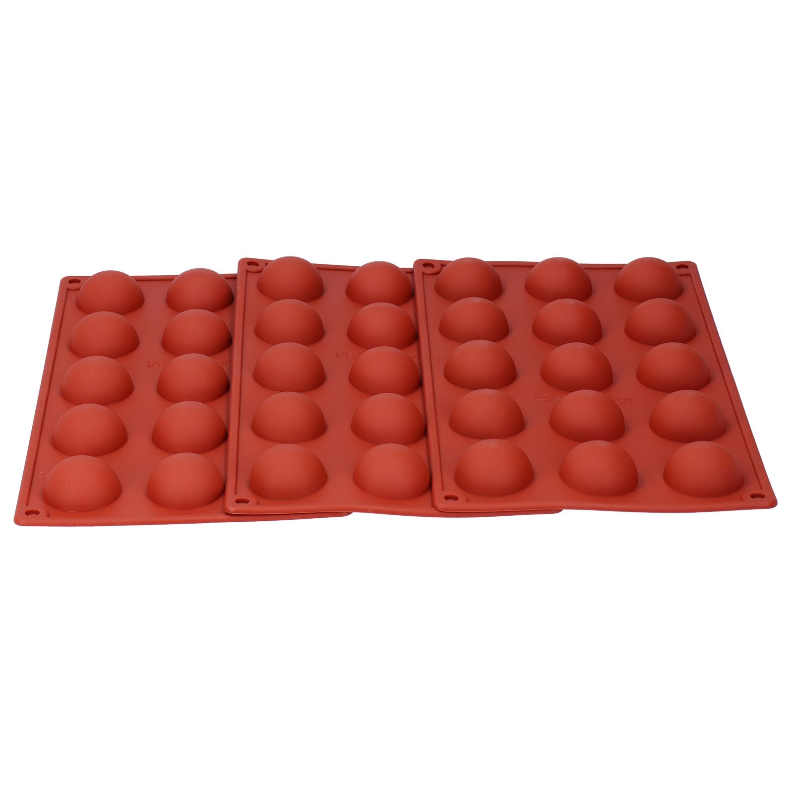 3Pcs Cake Mold 15 Hole Hemispherical Silicone Chocolate Mold Food Grade Dessert Bakeware — image 4