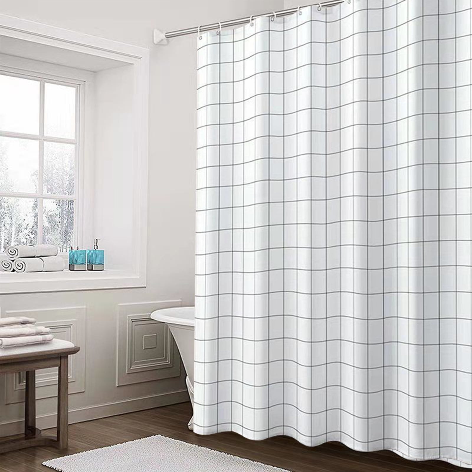 Shower Curtain, 31.5 × 71 Inch Shower Curtain Liner, Waterproof Plastic Shower Liner, Cute Lightweight Shower Curtain for Bathroom 31.5 × 71 in H