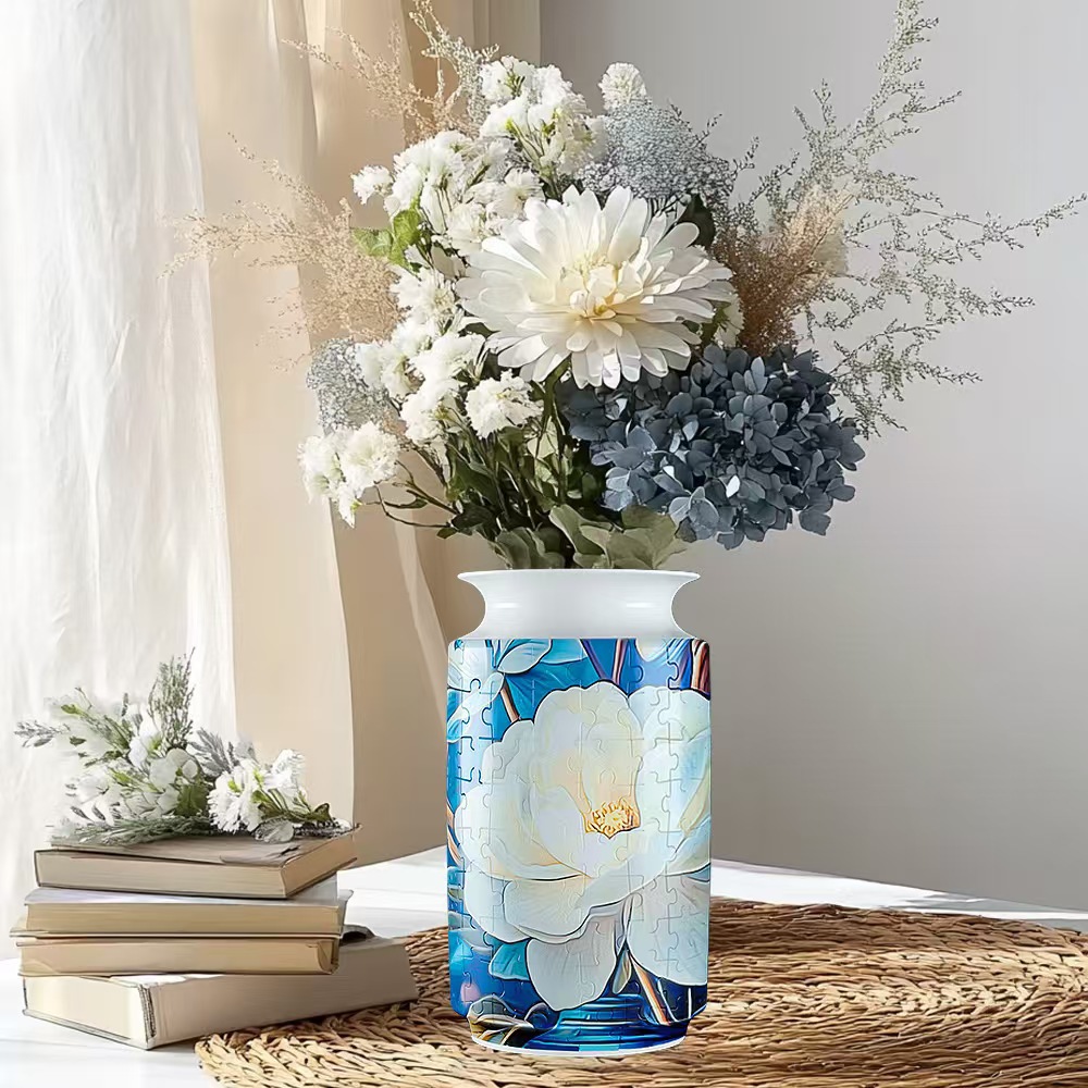 Colorful Style 1 DIY 3D Puzzle Vase - Creative Jigsaw Flower Holder with Waterproof Liner - Decorative Home Accent & Unique Gift โ image 3