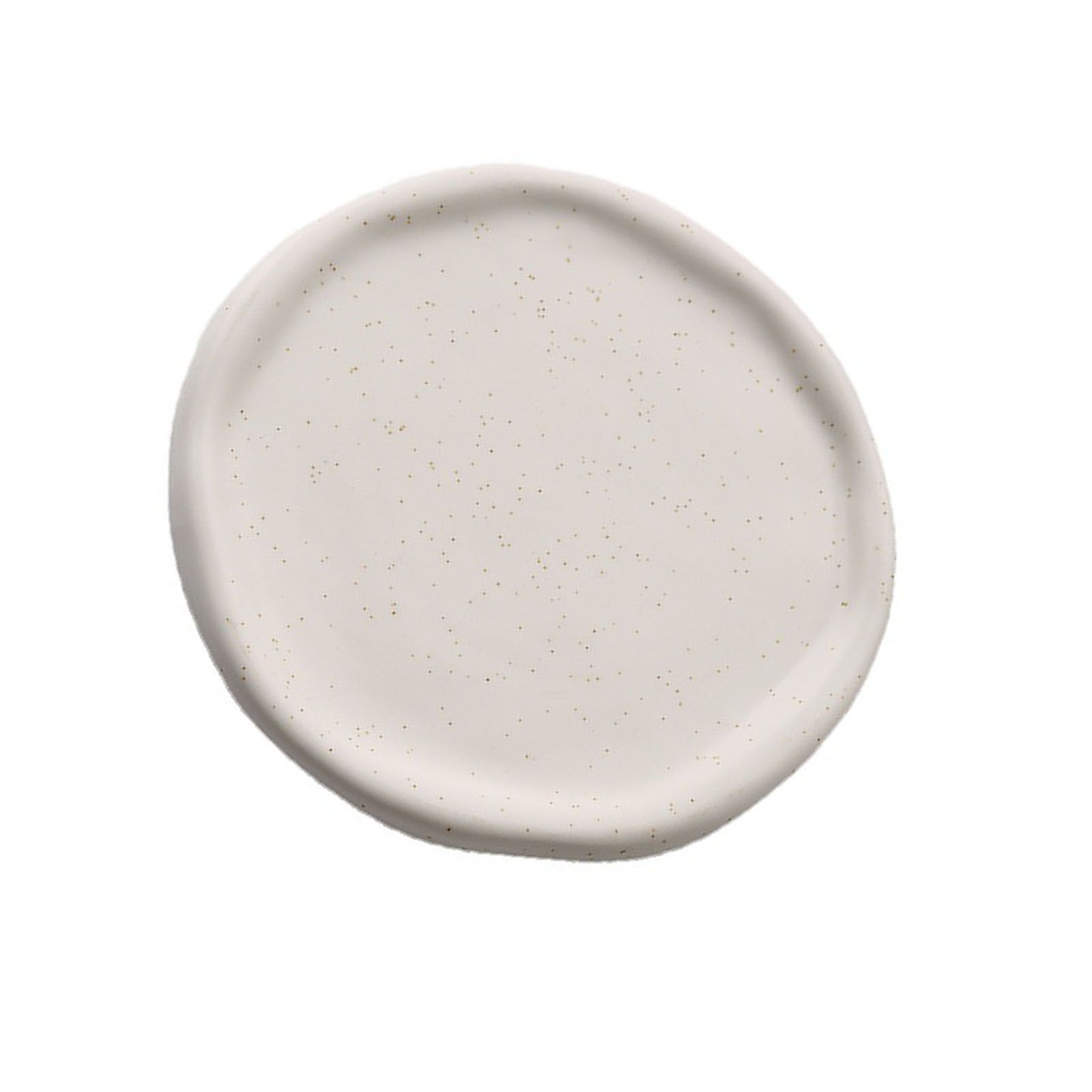 Jewelry Plate Ceramic Glossy Appearance Simple Modern Stylish Storage Tray for Home Gift White Round — image 3