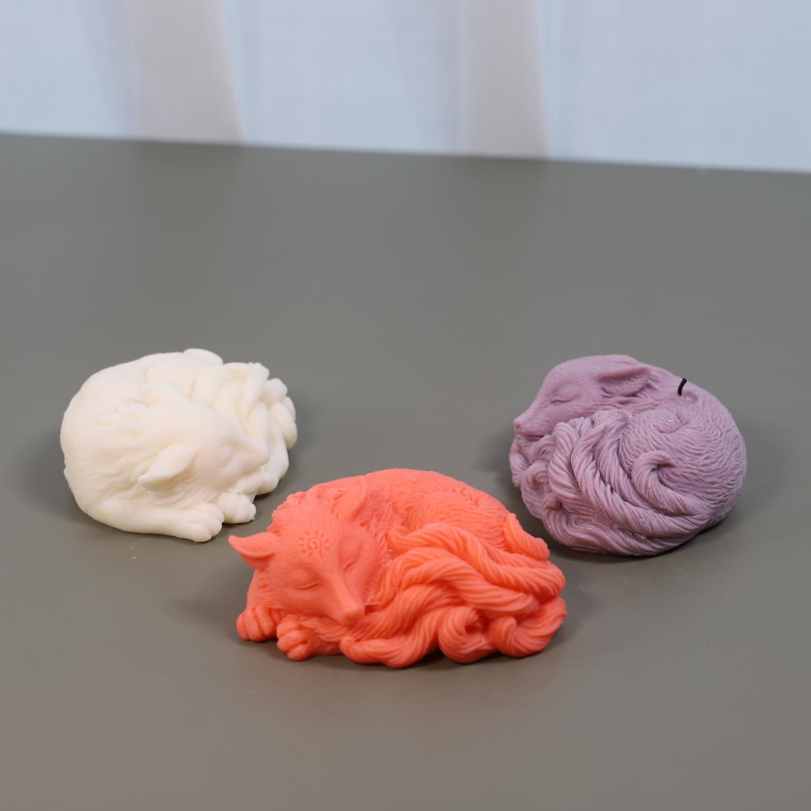 Fox Mold Sleep Fox Candle Mold Animal Mold Fox Resin Casting Mold Resin Making Molds Silicone Mold for Candle Home Decorate Mold — image 3
