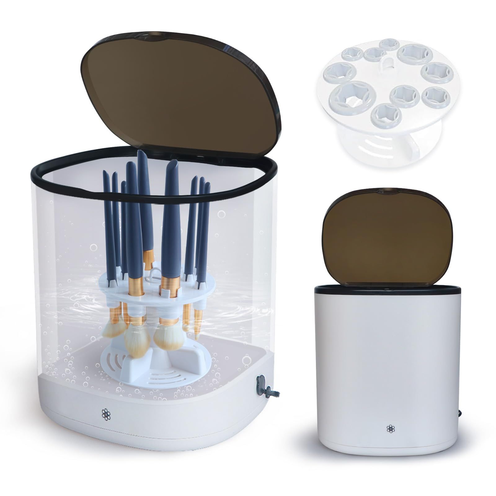 New Electric Makeup Brush Cleaner, Cleaning Drying 2 in 1 Makeup Brush Cleaner Machine, Cosmetic Brush Cleaner