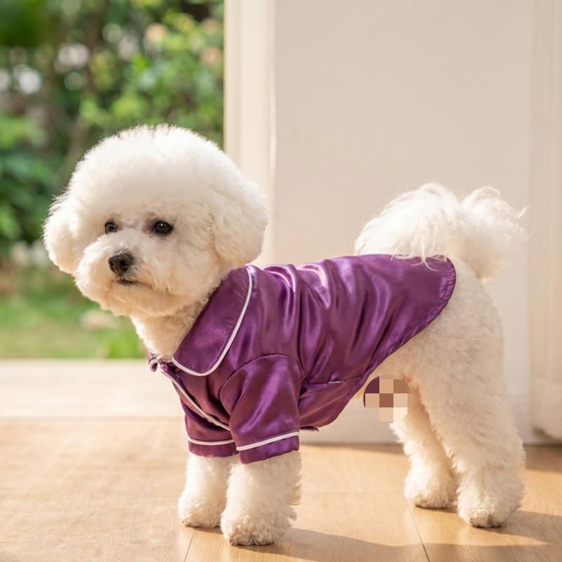 Purple Pet Pyjamas XS Size- Lightweight Acrylic Dog and Cat Sleepwear, Compact Indoor Loungewear for Small Pets, Spring and Summer Pet Clothing — image 3