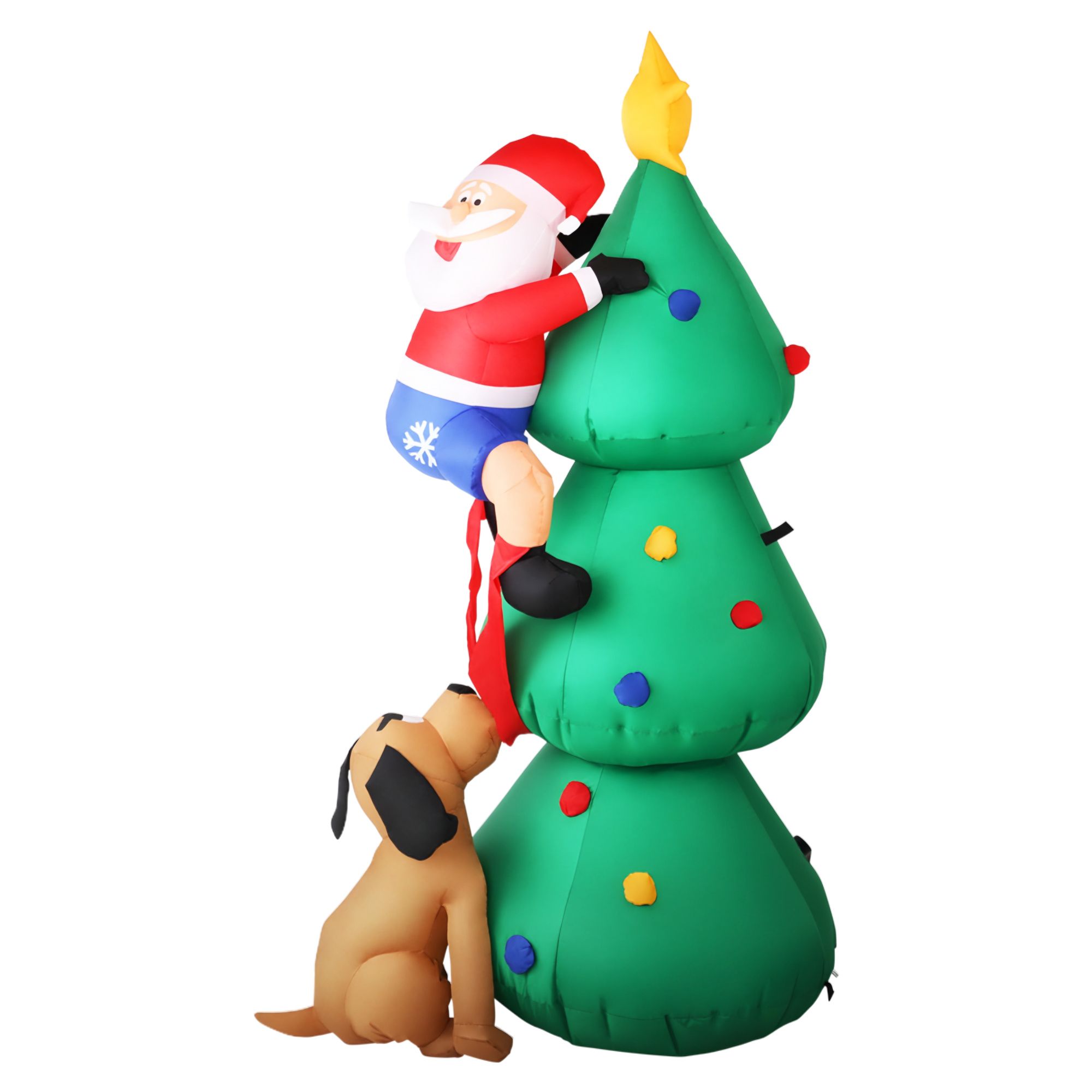 Jingle Jollys Christmas Inflatable Santa Tree 1.8M Illuminated Decorations β image 3