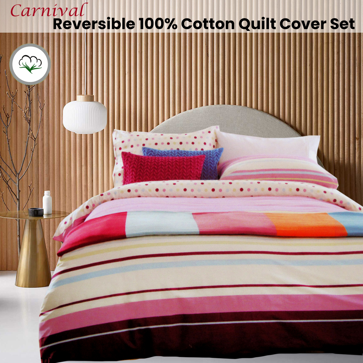 Atmosphere Carnival Reversible Quilt Cover Set King — image 2