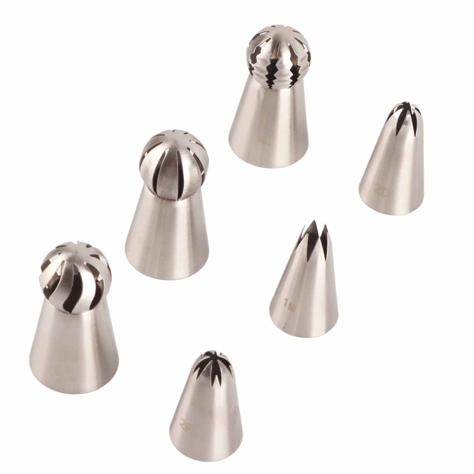 6PCS Baking Tip Stainless Steel Decorating Pastry Piping Nozzle Set for Cake Cupcake — image 5