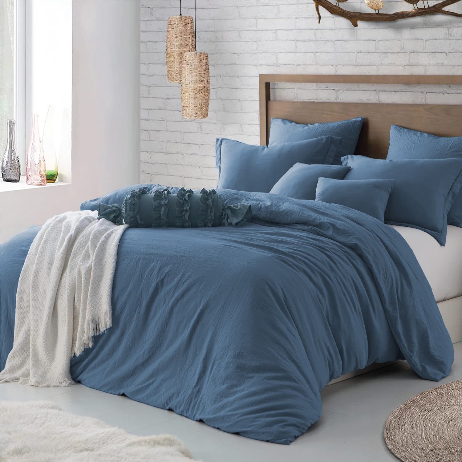 Hotel Soft Microfiber Duvet Cover Set-2000TC Quilt Cover Set & Pillowcases -1 Donna Cover Zipper Closure & 1 x Pillowcases-Breathable Bedding - Wrinkle, Fade