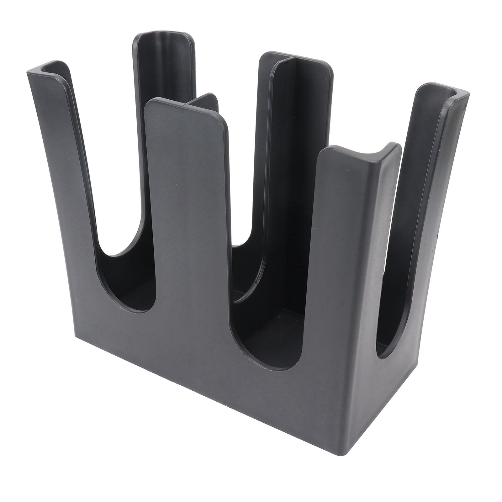 Cup and Lid Holder Plastic Straight 2 Compartments Black Paper Cup Holder Organizer for Disposable Cup Tea Shop — image 2
