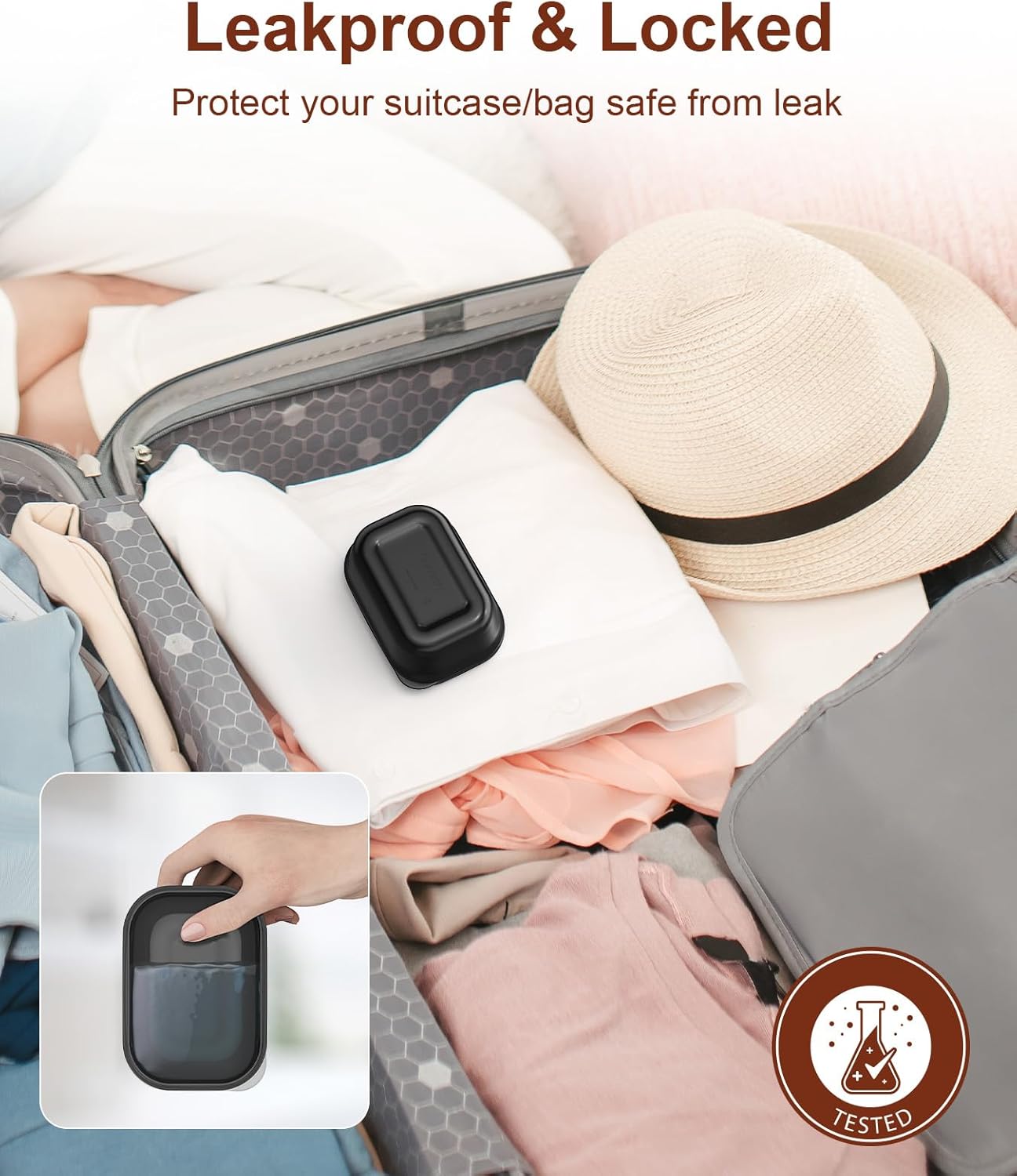 Leakproof Soap Holder 1 Pack, Travel Soap Container with Lid, Travel Size Toiletries, Portable Bar Soap Holder, Soap Box, Soap Dish for Traveling, Camping โ image 3