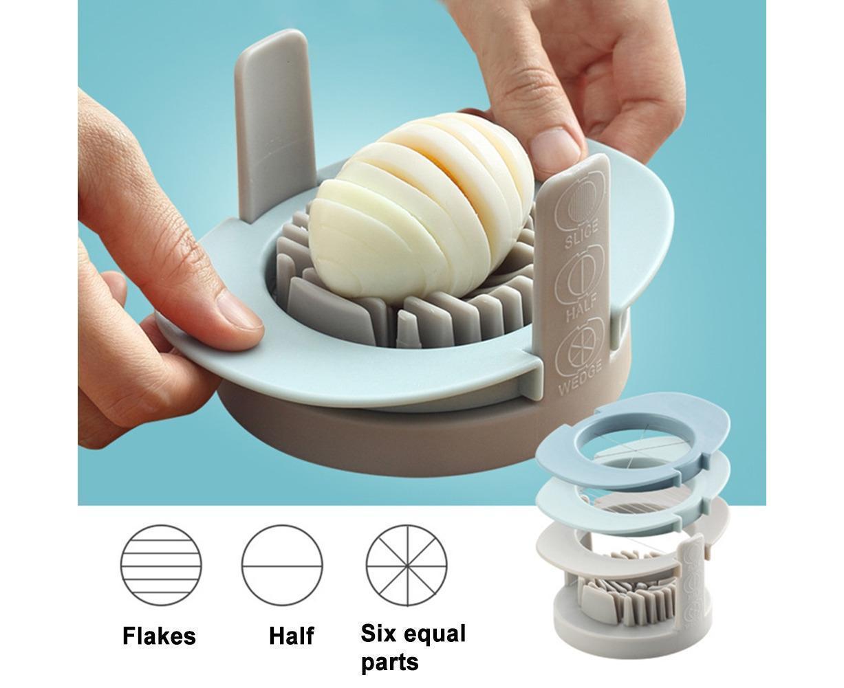 3 In 1 Stainless Steel Cutting Wires Hard Boiled Egg Slicer Cutter Kitchen Tool-Red Green Orange โ image 2