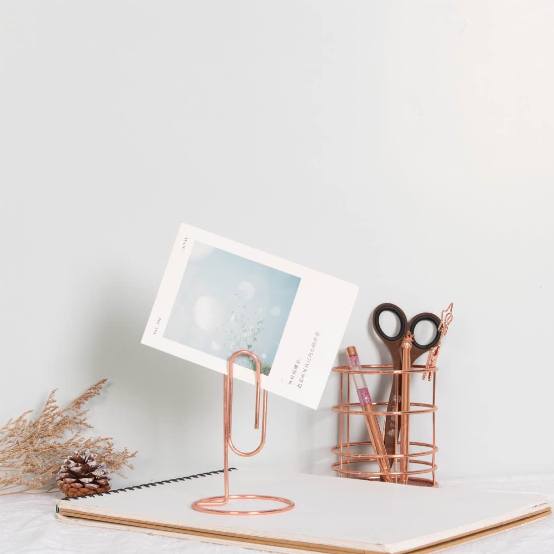 Desktop Memo Holder 4Pcs Base Memo Clip Jumbo Desk Paper Clip Table Number Holder Picture Memo Note Photo Stand Office Accessory — image 3