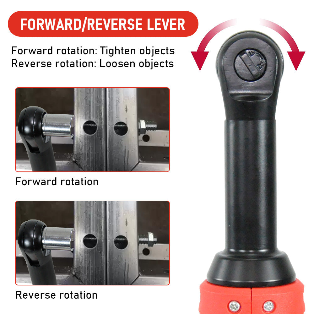 Cordless Electric Ratchet Wrench Set 12V Power Electric Ratchet Wrench 3/8inch 400 RPM Variable Speed with Sockets Two 2000mAh Batteries and Charger — image 4