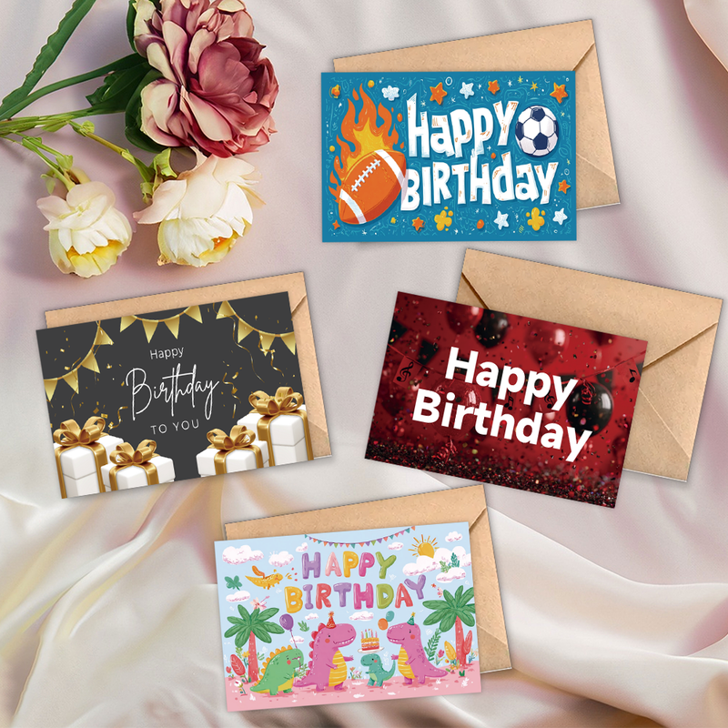 Happy Birthday Greeting Cards Set, 24Pcs Birthday Note Cards with Envelopes โ image 4