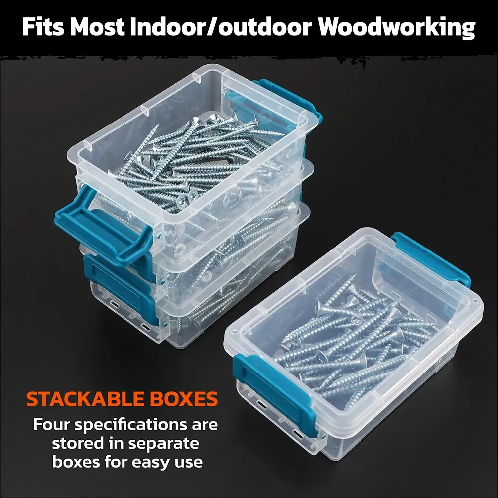 HORUSDY 324PCS Torx Wood Screws Assortment Kit Self Tapping with Storage Box โ image 4