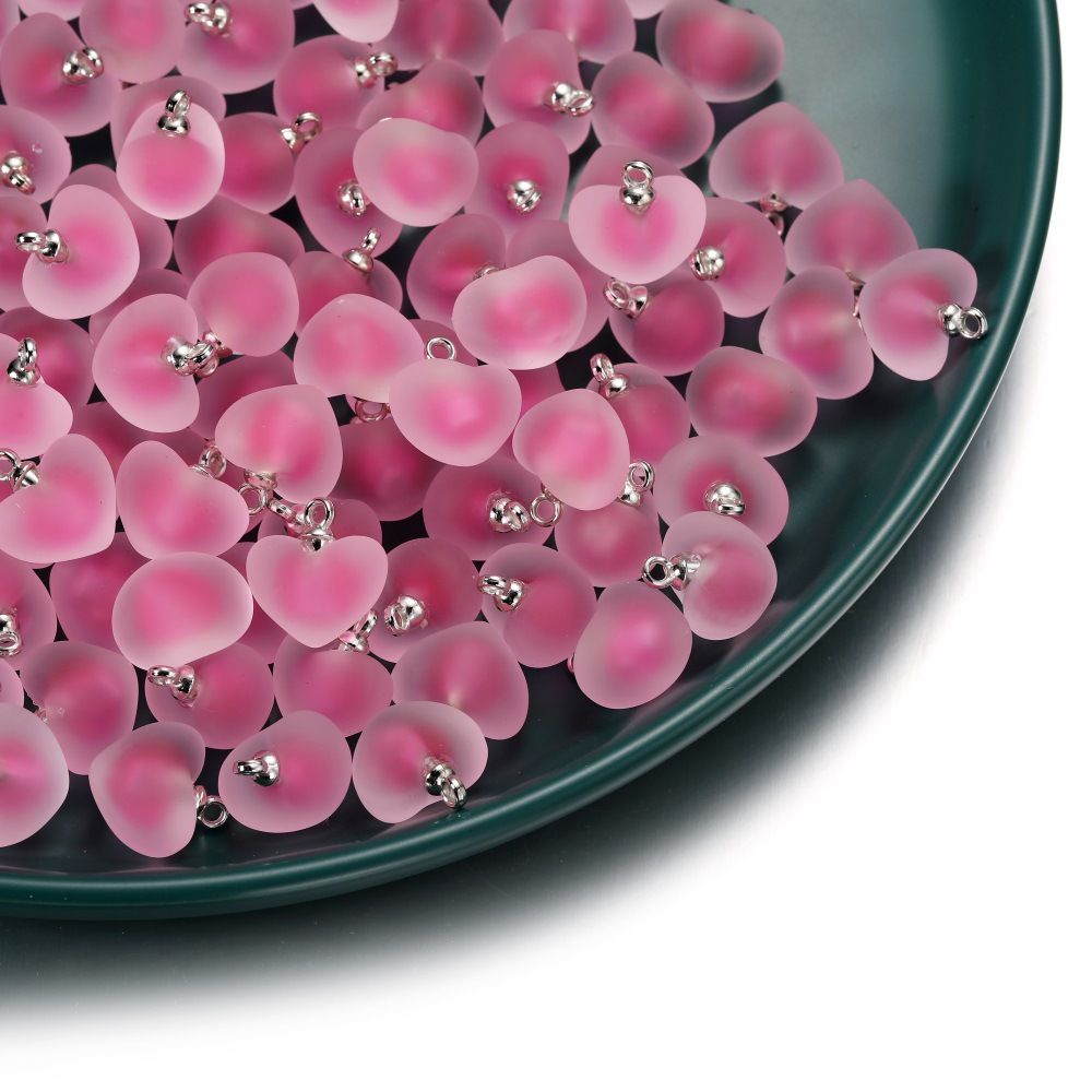 25pcs Random Mixed Gummy Heart Charms Resin Kawaii Valentine Love Charms Transparent Heart Charms for Jewelry Making Bracelets — image 5
