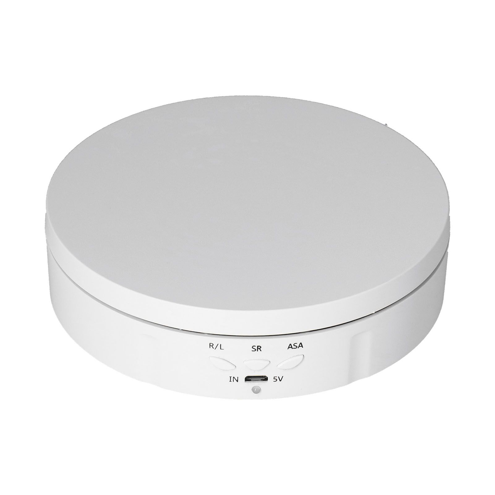 145mm 360° Round Auto Rotating Display Stand 3 Speed Control USB Powered Jewelry Turntable for ExhibitionWhite — image 6