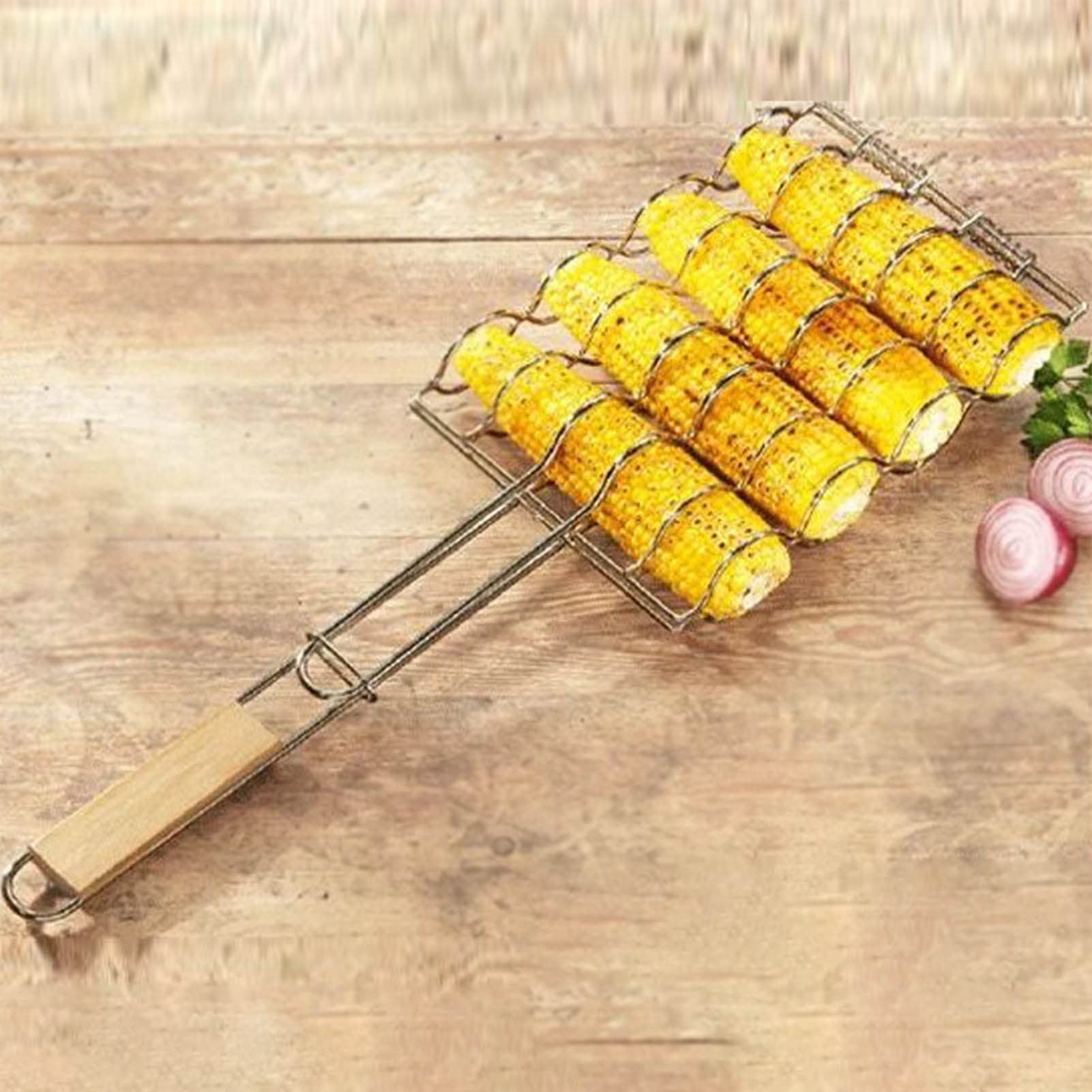BBQ Grilling Accessories, Portable Barbecue Grilling Basket Corn on the Cob Grill Basket, for Grilling Outdoor Camping Cooking Fish Grilling Basket Tool โ image 3