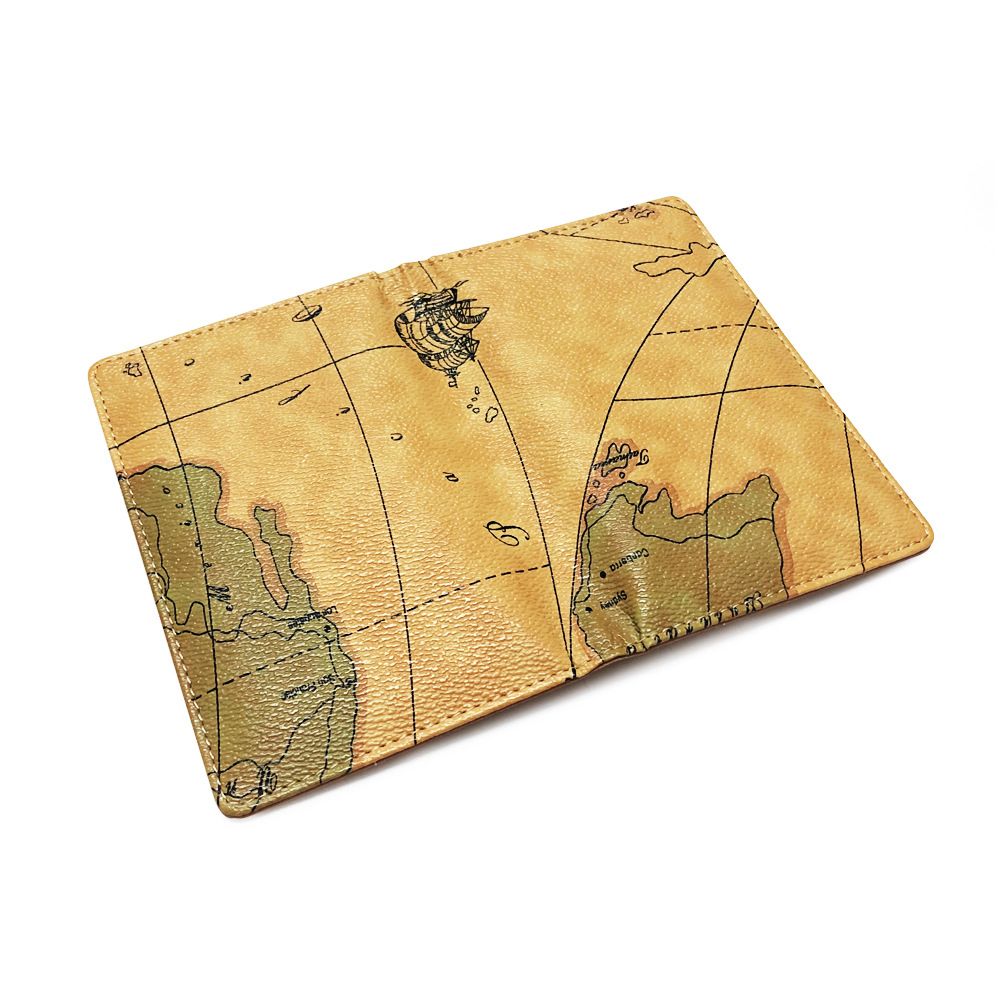 World Map 3D Passport Holder Cover Case PU -Leather Credit Cards Protection Covers for Travel(4 pcs) — image 4