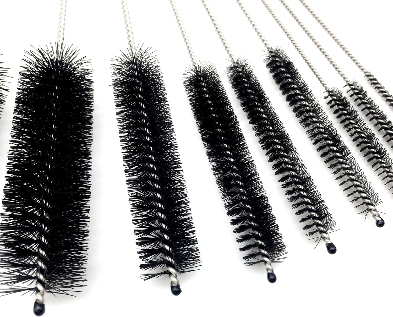 10 Piece Stainless Steel Straw Cleaning Brush Set - Durable Nylon Bristles - Multi-Size for Reusable Straws, Sippy Cups, and Narrow Neck Containers โ image 2