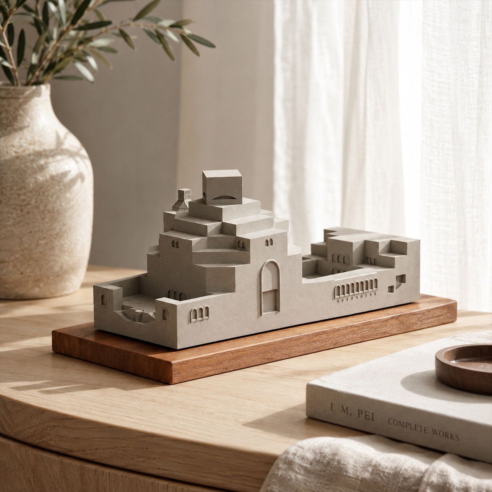 Museum of Islamic Art Doha Concrete Model Architectural Replica Sculpture & Desktop Decor(Khaki) — image 5