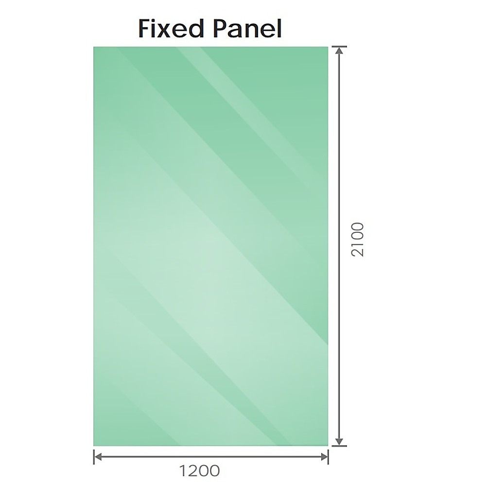 120x210cm Glass Shower Screen with Gold Wall Channel and Floor Channel – Sleek, Durable Bathroom Upgrade — image 5
