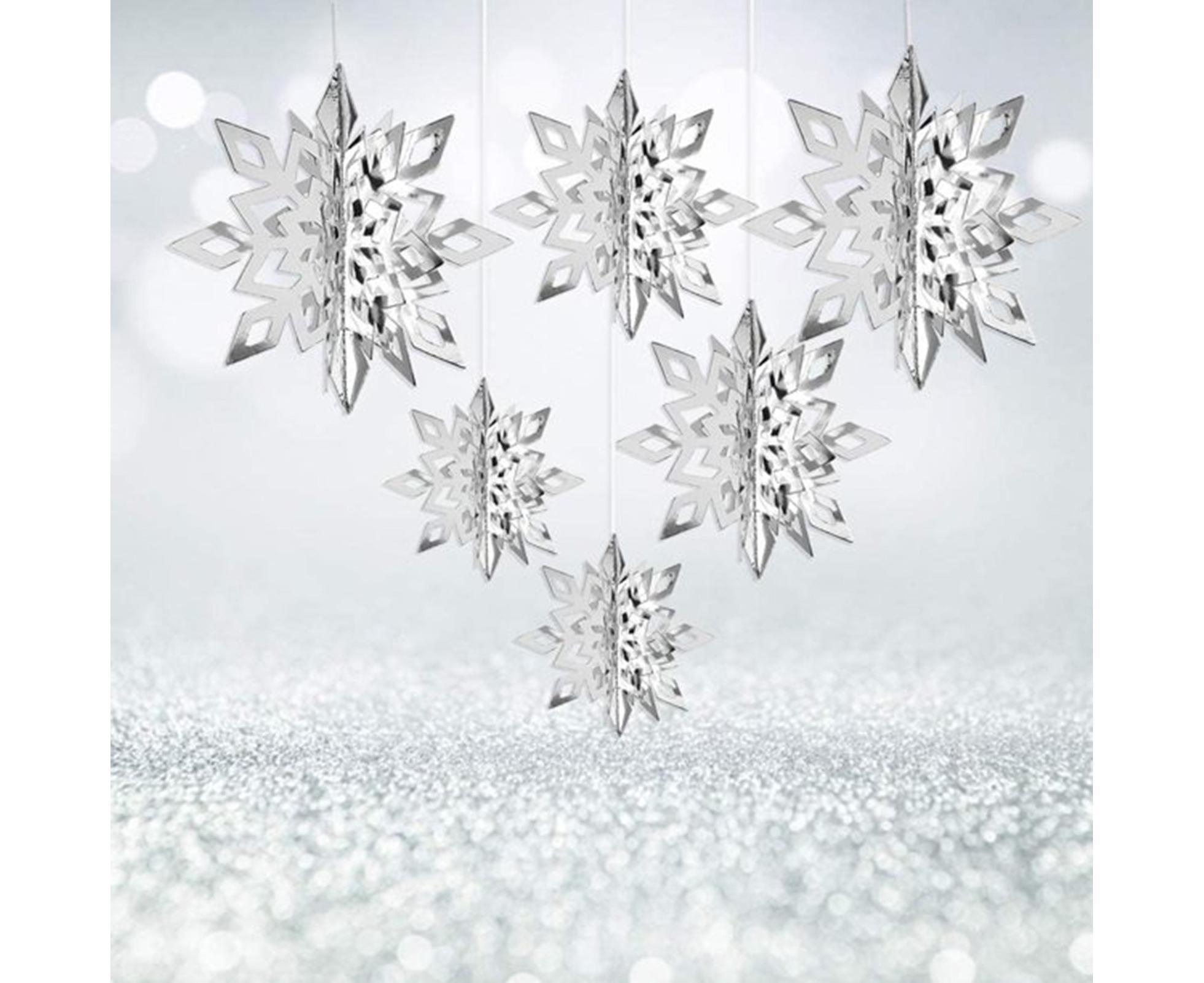 Snowflake Hanging Decor-Silver — image 4