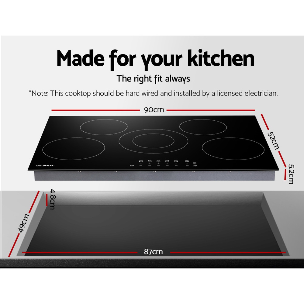 Devanti Electric Ceramic Cooktop 90cm โ image 3