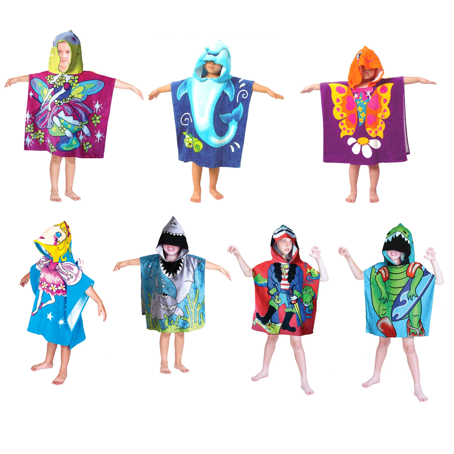 Cute Kids Cotton Hooded Towel Poncho 60 x 120 cm Pirate โ image 3
