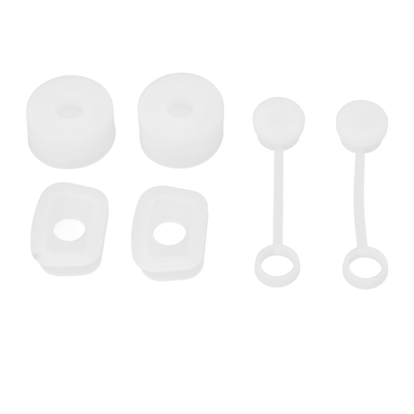 6PCS Cup Straw Stopper Sealed Reusable Straw Cover Cap Square Round Spill Stoppers Silicone Leak Stopper Set Transparent — image 6